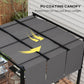 Metal Pergola, Outdoor Pergola with Retractable Canopy, for Garden, Patio, Backyard, Deck
