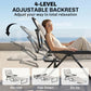 Folding Lounge Chair w/ Reclining Back, Cream White