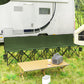 6 Seat Folding Camping Chair with Cup Holder and Carrying Case for Camping, Picnic, Sports Events, Dark Green