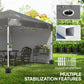 10' x 10' Pop Up Canopy with Sidewalls, Roller Bag, Height Adjustable Instant Tent for Outdoor, Garden, Patio, Grey