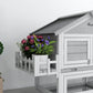 65" Wooden Rabbit Hutch, Pet Playpen with Openable Roof, Storage Box, for Rabbits and Small Animals, Grey