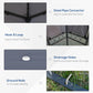 10' x 13' Outdoor Gazebo, Double Roof Patio Gazebo Canopy Shelter with Screen Decorate Corner Frame, Grey