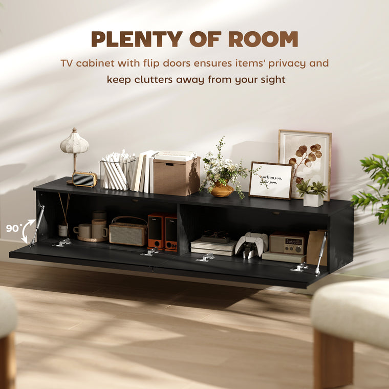 Wall Mounted Floating TV Stand with Storage