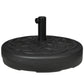 77 lb Heavy Duty Patio Umbrella Base, 22" Round Market Umbrella Stand for Deck, Outdoor, Backyard, Black