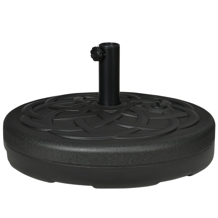 77 lb Black Round Umbrella Base, Heavy Duty