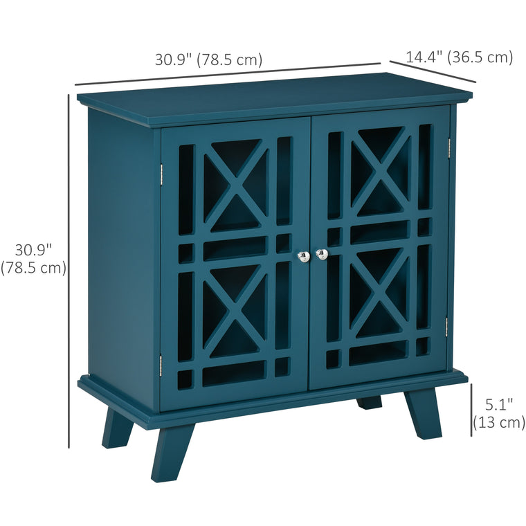 Fretwork Door Storage Cabinet Sideboard