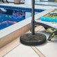 40lbs. Concrete Umbrella Base with Rattan Effect, Heavy Duty Parasol Stand for Outdoor Patio Umbrella, Bronze