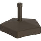 Patio Umbrella Base Holder, Heavy Duty Outdoor Umbrella Stand Base, Poolside, Brown