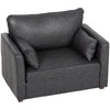 PU Leather Accent Chair with Pillows