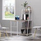 Computer Desk with Storage Sheves and Foldable Tabletop, Writing Desk for Home Office and Study, White, Natural