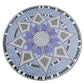 23.6" Mosaic Round Patio Table with Ceramic Tabletop, Outdoor Furniture, Multicolor