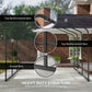 Metal Carport, Heavy Duty Garage Car Shelter with Galvanized Metal Roof and Removable Sidewalls, Light Grey