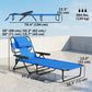 Folding Lounge Chair w/ Reclining Back, Cream White