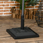 26 lb Heavy Duty Patio Umbrella Base, Square Resin Market Umbrella Stand for Outdoor, Garden, Backyard, Black