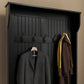 4-In-1 Hall Tree with Coat Rack, Top Shelf, Shoe Storage and Bench Seat, Entryway Bench with 5 Hooks, Black
