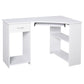 47" L-Shaped Desk with Keyboard Tray, Computer Corner Desk for Small Space with Shelves, Drawer, CPU Stand, Home Office Writing Table, White