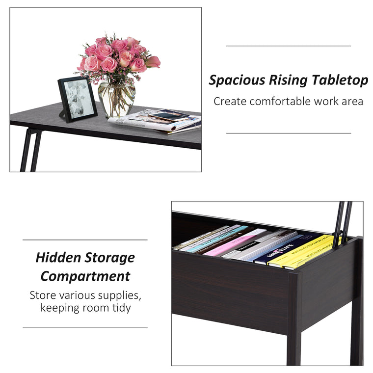 39" Lift-Top Coffee Table with Hidden Storage