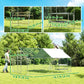 Metal Chicken Coop Run w/ Waterproof Cover, Nesting Box, Roosting Bars, for Outdoor Backyard