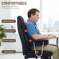 Big and Tall Office Chair, 400 lbs Overstuffed Desk Chair with Shaped Foam, Reclining Backrest, PU Leather