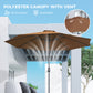 10' x 8' Round Market Umbrella, Patio Umbrella with Crank Handle and Tilt, Outdoor Parasol for Garden, Bench, Lawn, Coffee