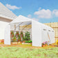 15'x10'x7' Greenhouse Gardening Planting Shed White