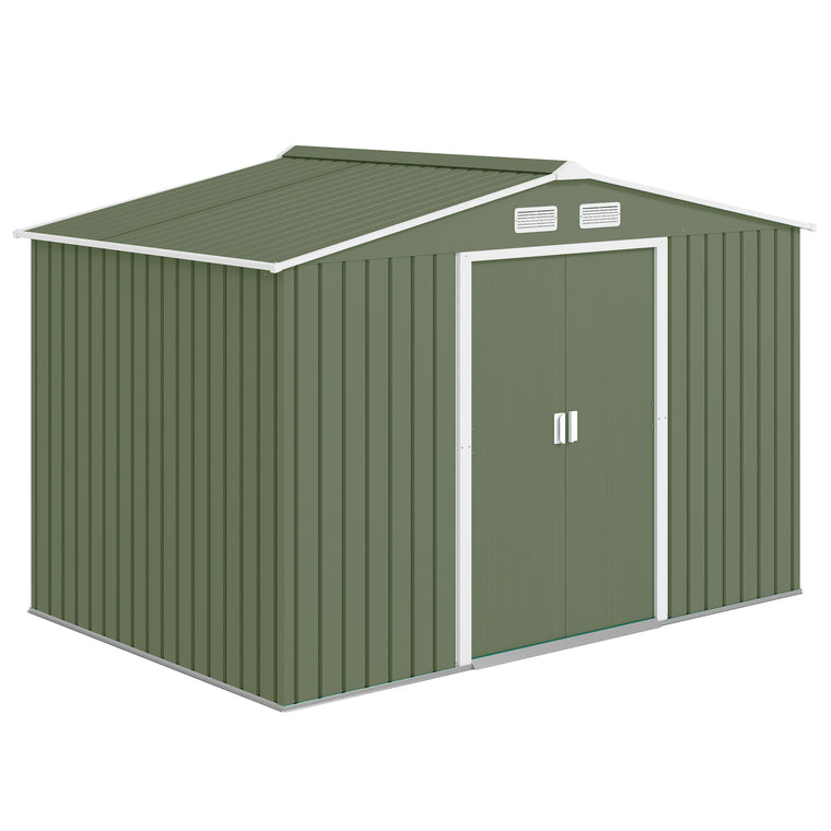 9.1' x 6.4' x 6.3' Metal Tool Shed with Double Doors