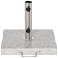 55 lbs Marble Square Umbrella Stand 16.5" Market Heavy Holder Base w/ Wheels, Grey