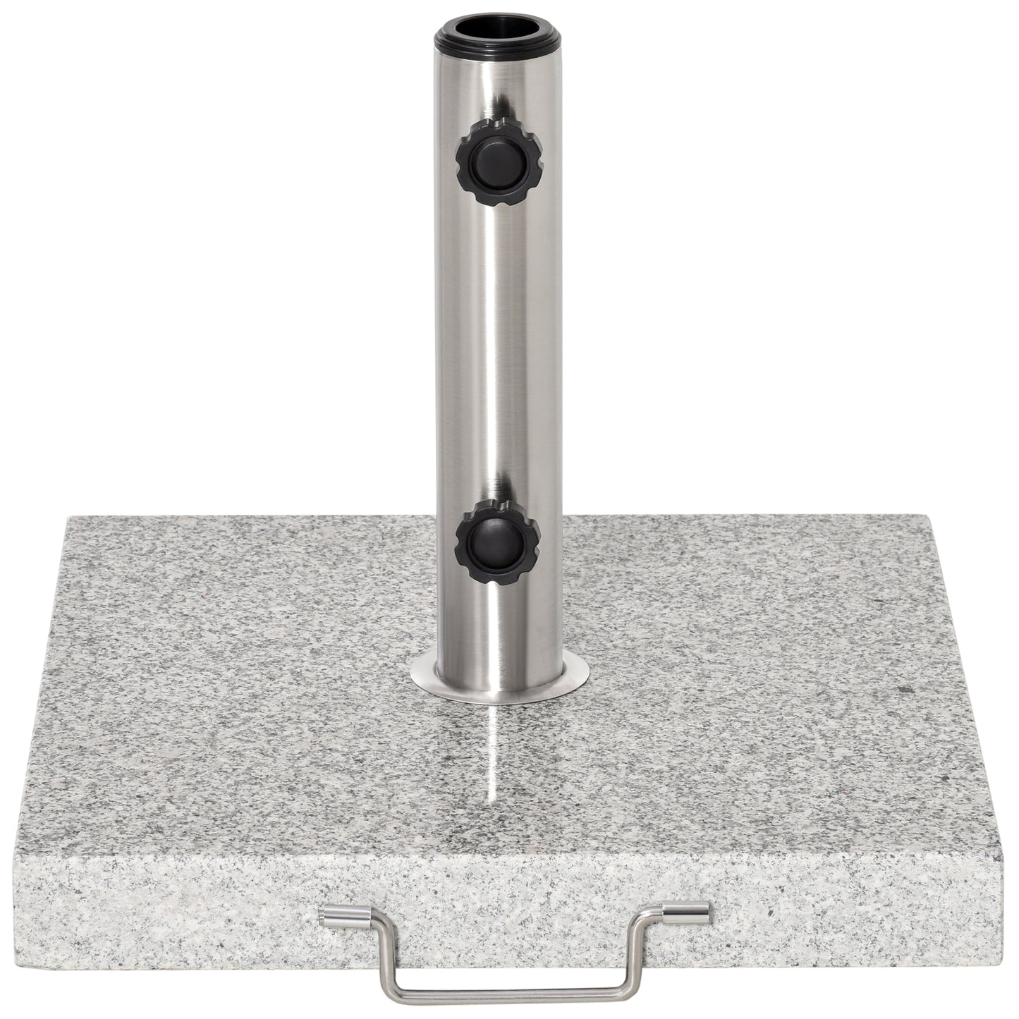 55 lbs Marble Square Umbrella Stand 16.5" Market Heavy Holder Base w/ Wheels, Grey
