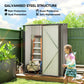 5' x 3' Outdoor Storage Shed, Steel Garden Shed with Single Lockable Door, Tool Storage Shed for Backyard, Grey