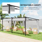 Metal Retractable Pergola Canopy with Sidewalls, Outdoor Gazebo UPF30+ Sun Shade Shelter for Garden, Deck