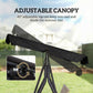 Outdoor 3-Seat Porch Swing with Canopy, Rattan Seat, Removable Cushion, Pillows and Steel Frame