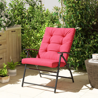 Foldable Fabric Upholstered Recliner with Armrest