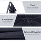 10' Deluxe Patio Umbrella Outdoor Market Parasol Banana Hanging Offset Sunshade Crank Cross Base Black