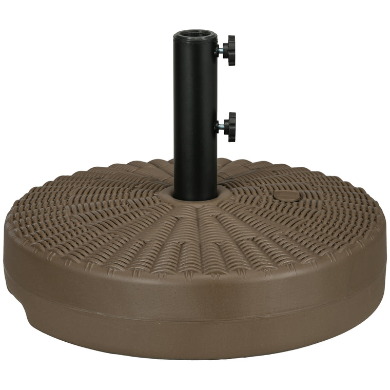 Brown Fillable Round Umbrella Base with Steel Pole