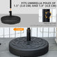 77 lb Heavy Duty Patio Umbrella Base, 22" Round Market Umbrella Stand for Deck, Outdoor, Backyard, Black