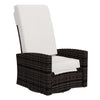 Outdoor Rattan Wicker Lounge Chair with Footrest & Soft Cushion for Patio, Garden, Backyard, Cream White