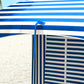70.1" x 70.1" Blue White Stripe Cabana Umbrella with Walls