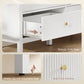 Double Chest of Drawers, Modern 6 Drawer Dresser for Bedroom, Living Room, Hallway, Closet, White