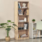 5-Tier Bookcase, Storage Bookshelf with Adjustable Shelves, Display Shelves for Living Room, Home Office, Nature Wood