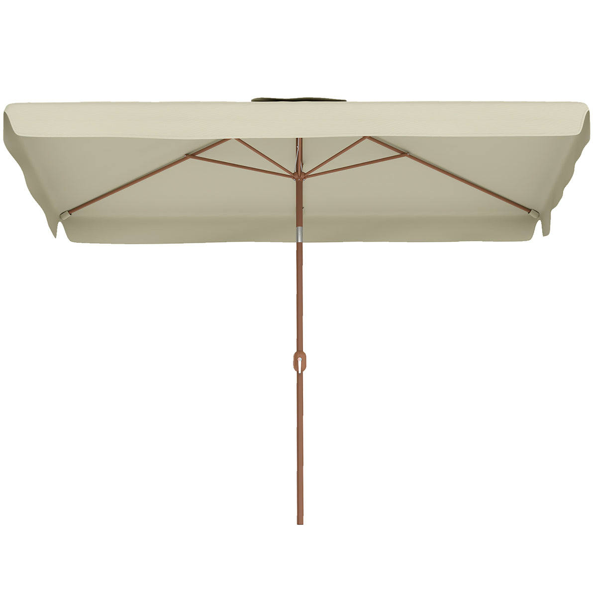 Patio Umbrella 118.1" x 78.7" Outdoor Parasol UV50+ Protection in Beige