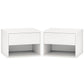 Floating Nightstand Set of 2, Wall Mounted Bedside Table with Drawer for Bedroom, White