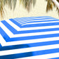 70.1" x 70.1" Blue White Stripe Cabana Umbrella with Walls
