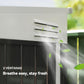 Outdoor Storage Shed Lean to Shed Outdoor Metal Tool Shed with Lockable Door and Air Vents, Dark Grey
