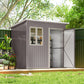 7' x 4' Galvanized Steel Garden Shed with Window