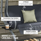 Outdoor 3-Seater Patio Swing Chair, Outdoor Swing Seat, with Adjustable Canopy and Two Pillows for Garden, Light Grey