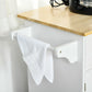 48" Kitchen Island with Storage and Solid Wood Top, Rolling Kitchen Cart on Wheels with 2 Storage Drawers, 3 Doors and Towel Rack for Dining Room, White