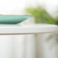 Modern Kitchen Table for 2 people, Round Dining Table with Steel Base for Living Room, Dining Room, White