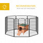 Wooden Rabbit Hutch, Bunny Cage with Waterproof & Openable Asphalt Roof, Outdoor Cat House Guinea Pig Cage Duck Shelter, Indoor Outdoor Use, 20" x 16.5" x 17", Orange