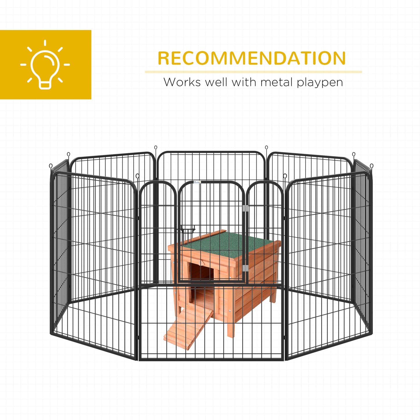 Wooden Rabbit Hutch, Bunny Cage with Waterproof & Openable Asphalt Roof, Outdoor Cat House Guinea Pig Cage Duck Shelter, Indoor Outdoor Use, 20" x 16.5" x 17", Orange