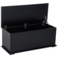 39.5" Storage Chest with 2 Safety Hinges, Storage Box Organizer with Flip-Top Lid, Entryway Storage Bench, Black